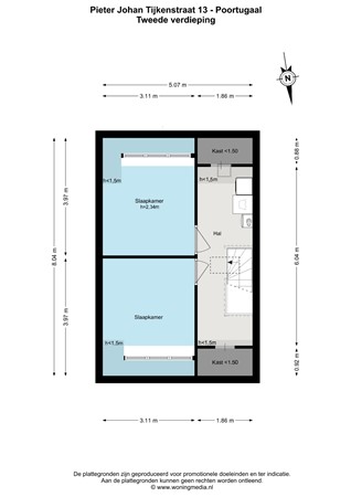 Floorplan - Pieter Johan Tijkenstraat 13, 3176 VG Poortugaal